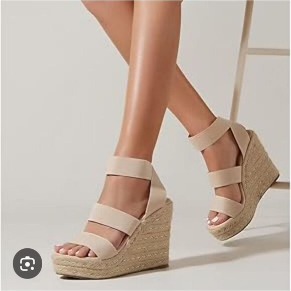 NWT INC wedge espadrilles 8 - Picture 1 of 9